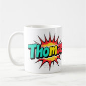 4 Color Thomas 1 - Retro Comic Kaffeetasse (Links)