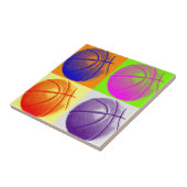 4 Colour Pop Art Basketball Fliese (Seite)