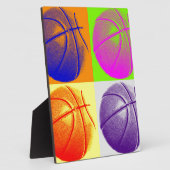 4 Colour Pop Art Basketball Fotoplatte (Seite)