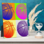 4 Colour Pop Art Basketball Fotoplatte (Seite)