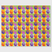 4 Colour Pop Art Basketball Geschenkpapier (Flach)