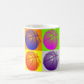 4 Colour Pop Art Basketball Kaffeetasse (Mittel)