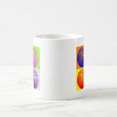 4 Colour Pop Art Basketball Kaffeetasse (Mittel)