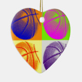 4 Colour Pop Art Basketball Keramik Ornament (Rechts)