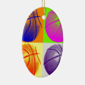 4 Colour Pop Art Basketball Keramikornament (Rechts)