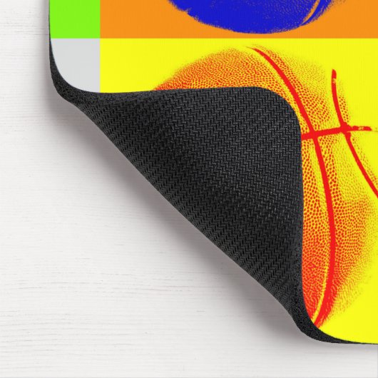 4 Colour Pop Art Basketball Mousepad (Ecke)