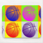 4 Colour Pop Art Basketball Mousepad (Vorne)