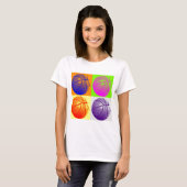 4 Colour Pop Art Basketball T-Shirt (Vorne ganz)