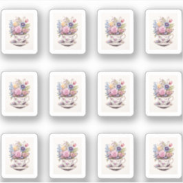 4 Cup der Blume Aufkleber