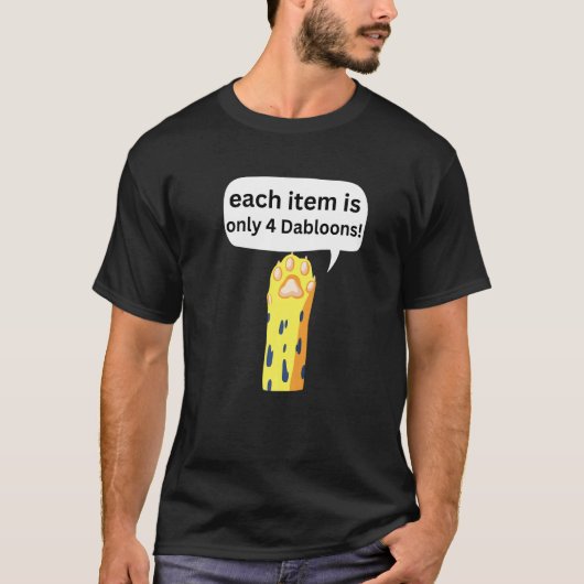 4 Dabloons Katzen-Meme ,Dabloons Doubloons Münze L T-Shirt (Vorderseite)