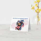 4. Dackel Party Einladungen (Gelbe Blume)