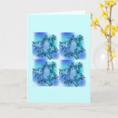 4 Davidssterne Karte (Gelbe Blume)