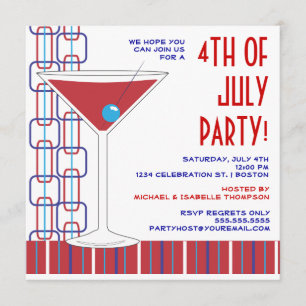 4. der Cocktail-Party Einladung Julis Martini