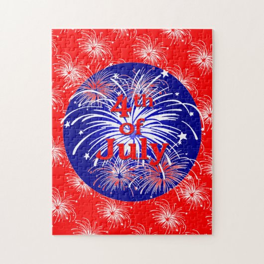 4. der Juli-Feuerwerks-Feier Puzzle (Vertikal)