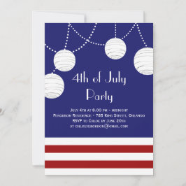 4. der Juli-Party-Laternen-Einladung Einladung