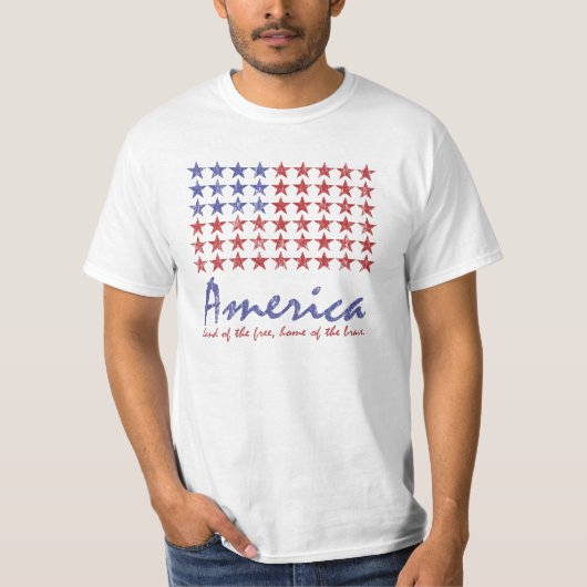 4. des amerikanische Flaggen-T - Shirt Julis - (Vorderseite)