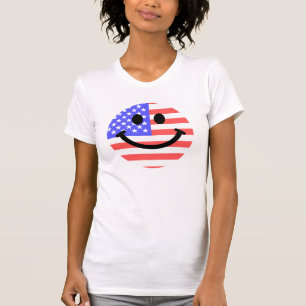 4. des Juli-Flaggegesichtes T-Shirt