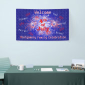 4. des Juli-Party-Feuerwerk-Willkommens Banner (Messeveranstaltung)