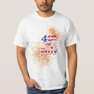 4. des T - Shirt der Juli-Feuerwerk-Männer