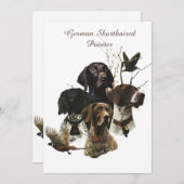 4 Deutsche Kurzzeigerfarben Einladung (Vorne/Hinten)