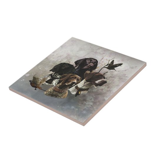 4 Deutsche Kurzzeigerfarben Fliese (Seite)