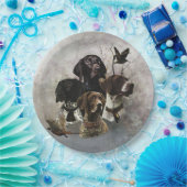 4 Deutsche Kurzzeigerfarben Pappteller (Party)