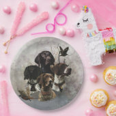 4 Deutsche Kurzzeigerfarben Pappteller (Party)