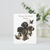 4 Deutsche Kurzzeigerfarben Postkarte (Stehend Vorderseite)