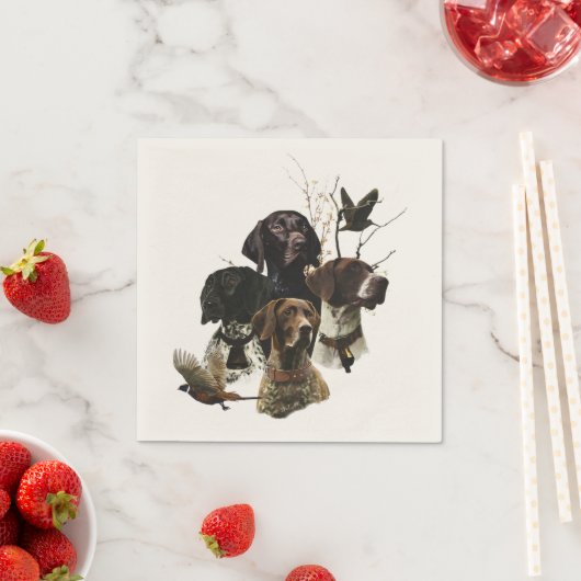 4 Deutsche Kurzzeigerfarben Serviette (Beispiel)