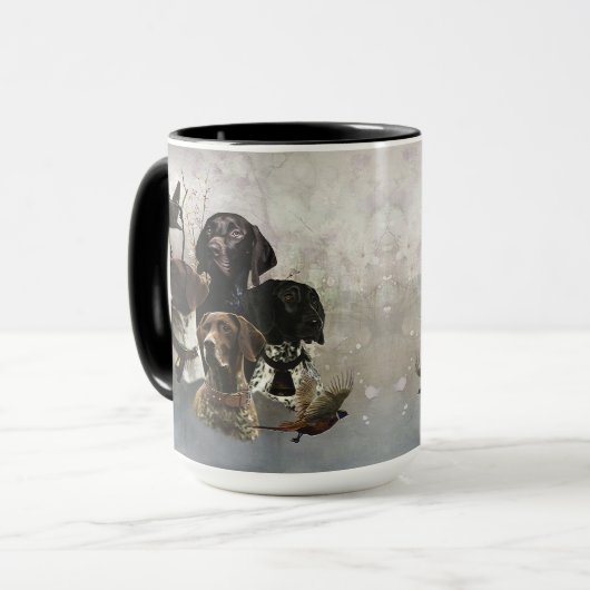 4 Deutsche Kurzzeigerfarben Tasse (Vorderseite Links)