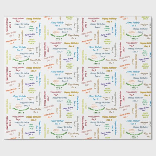 4. Dezember Geschenkpapier (Flach)