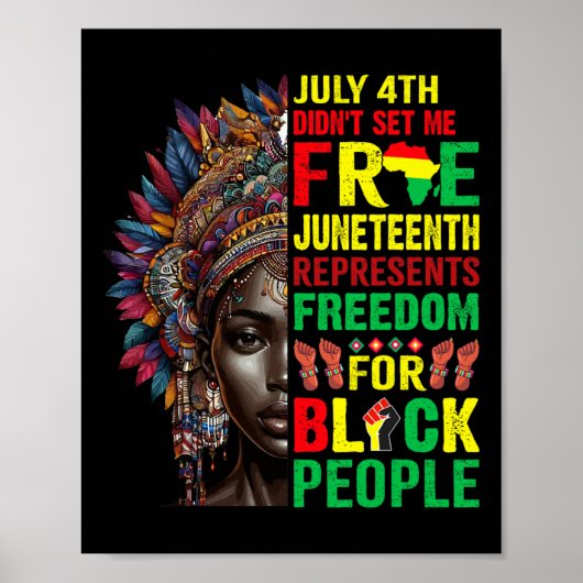 4. Didnt Set mir Freie Juneteenth ist meine Unabhä Poster (Vorne)
