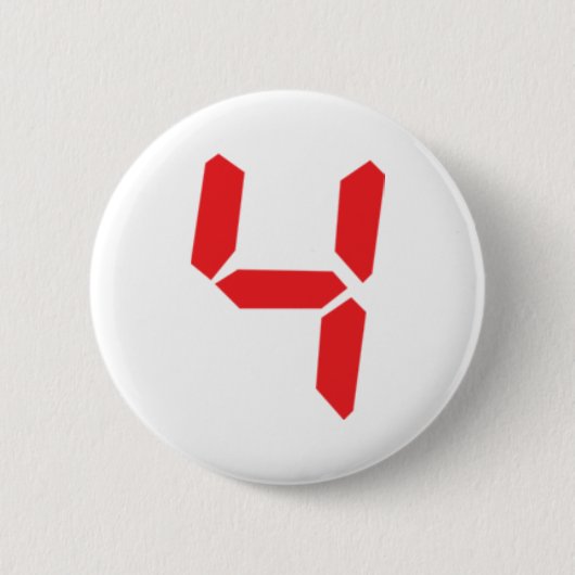 4 digitale Zahl des Weckers mit vier Rottönen Button (Vorderseite)