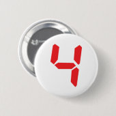 4 digitale Zahl des Weckers mit vier Rottönen Button (Vorne & Hinten)