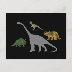 4 Dinos Postkarte