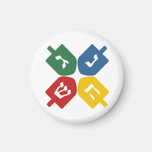 4 Dreidels Magnet (Vorne)
