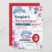 4. Drohnen Feier Geburtstag Einladung (Vorne/Hinten)