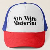 4. Ehefrau Material Trucker Hat, Scheidung Truckerkappe (Vorderseite)