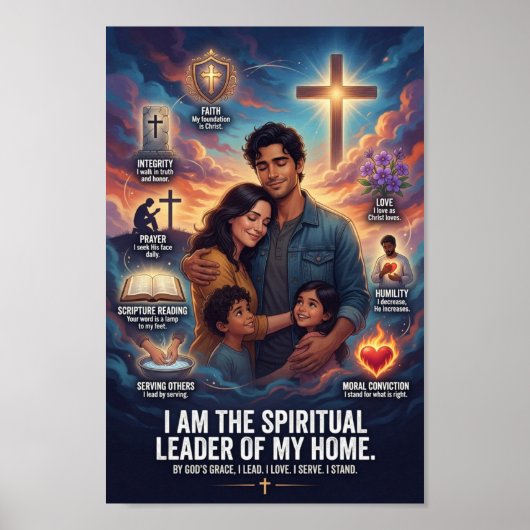 #4 Ein christlicher Mann lebt so Poster (Vorne)