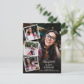 4 Einladung zur Fotocollage Graduation Party Postkarte (Stehend Vorderseite)