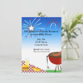 4. Einladung zur Picknick-Grillen in richtiger Una (Stehend Vorderseite)