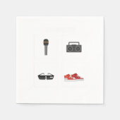 4 Elemente Hip Hop Hipster Serviette (Vorderseite)