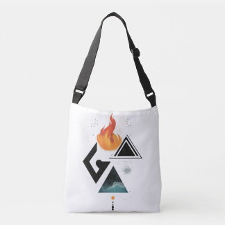 4 Elemente Schulter Tasche - Erde, Luft, Feuer, Wa