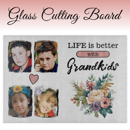 4 Enkel Foto Blumenrosa Schneidebrett