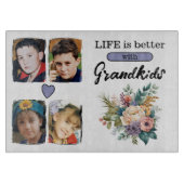 4 Enkelkinder Foto lila Schneidebrett (Vorderseite)