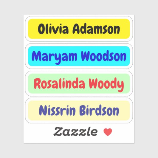 4 Etiketten - wasserdichte Aufkleber für lange / N (Blatt)