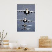 4 FA-18 Super Hornets Print Poster (Küche)