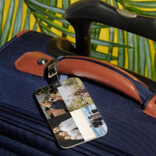 4 Familienfoto-Collage individuell Gepäckanhänger