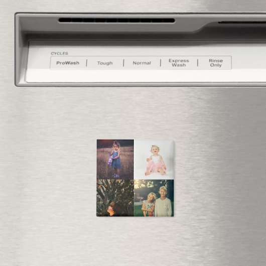 4 FamilienfotoCollage Custom Modern Magnet (In Situ (Geschirrspüler))