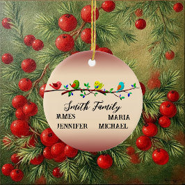 4 Familienmitglieder Personalisiert Name Weihnacht Keramik Ornament